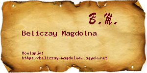 Beliczay Magdolna névjegykártya